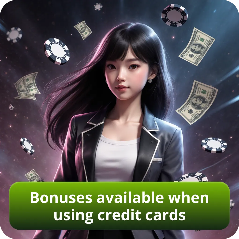 Bonuses available when using credit cards